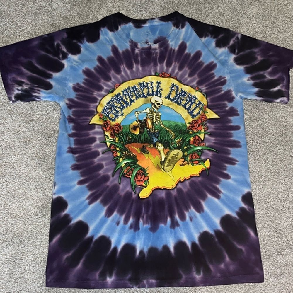 2008 rare Keep on Truck’in Skelton Bears Grateful Dead Tie Dye Tour T-Shirt M